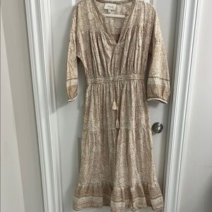 Cleobella Beige Long Sleeve Dress